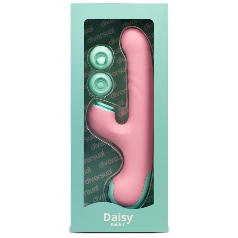 Daisy, Vibrador Conejito, Recargable USB, Silicona, 100% Sumergible (Rosa)