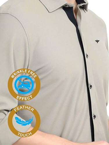 Image of STELLERS Men's Premium Full Sleeve Shirt | Feather Touch Feel| Regular Fit| Odour Resistant| Anti-Static| Wrinkle Free| Quick Dry | Stretchable| Lightweight| Sweat-Proof