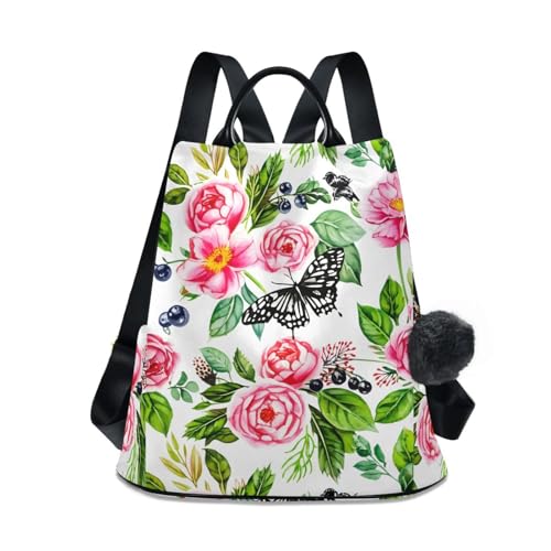 Sac à dos femme floral pivoines rose pour exprimer votre style unique au quotidien