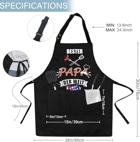 Gkmamrg Vatertagsgeschenk für Papa Kochschürze Vater Geschenk - Schürze Papa verstellbare Latzschürze Schürzen für Köche BBQ Malerei Backen Kochen Vatertag Geschenk (Papa Geschenke)