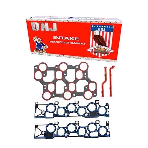 DNJ IG4120A Intake Manifold Gasket Set for 1998 to 2004 Ford E-150 Econoline, E-150 Econoline Club Wagon, E-250 Econoline 3.8L-4.2L V6 12V OHV 232cid