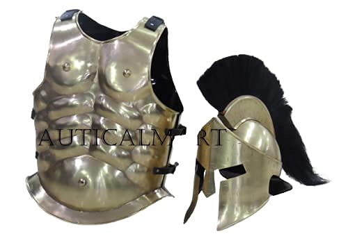 Nauticalmart Roman Greek Muscle Armor Medieval Cuirass With Spartan Helmet Set Halloween #TOP3