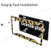 Sunflower License Plate Frame, Set of 2 Aluminum Yellow Sunflowers License Plate Holder, Women & Men Rust-Proof Waterproof Car Decorative Tag Frames for Standard US 12.3 X 6.3 in