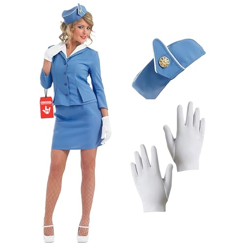 Fun Shack Kostüm Stewardess für Damen, Flugbegleiterin, Perfekt für Karneval und Halloween, L