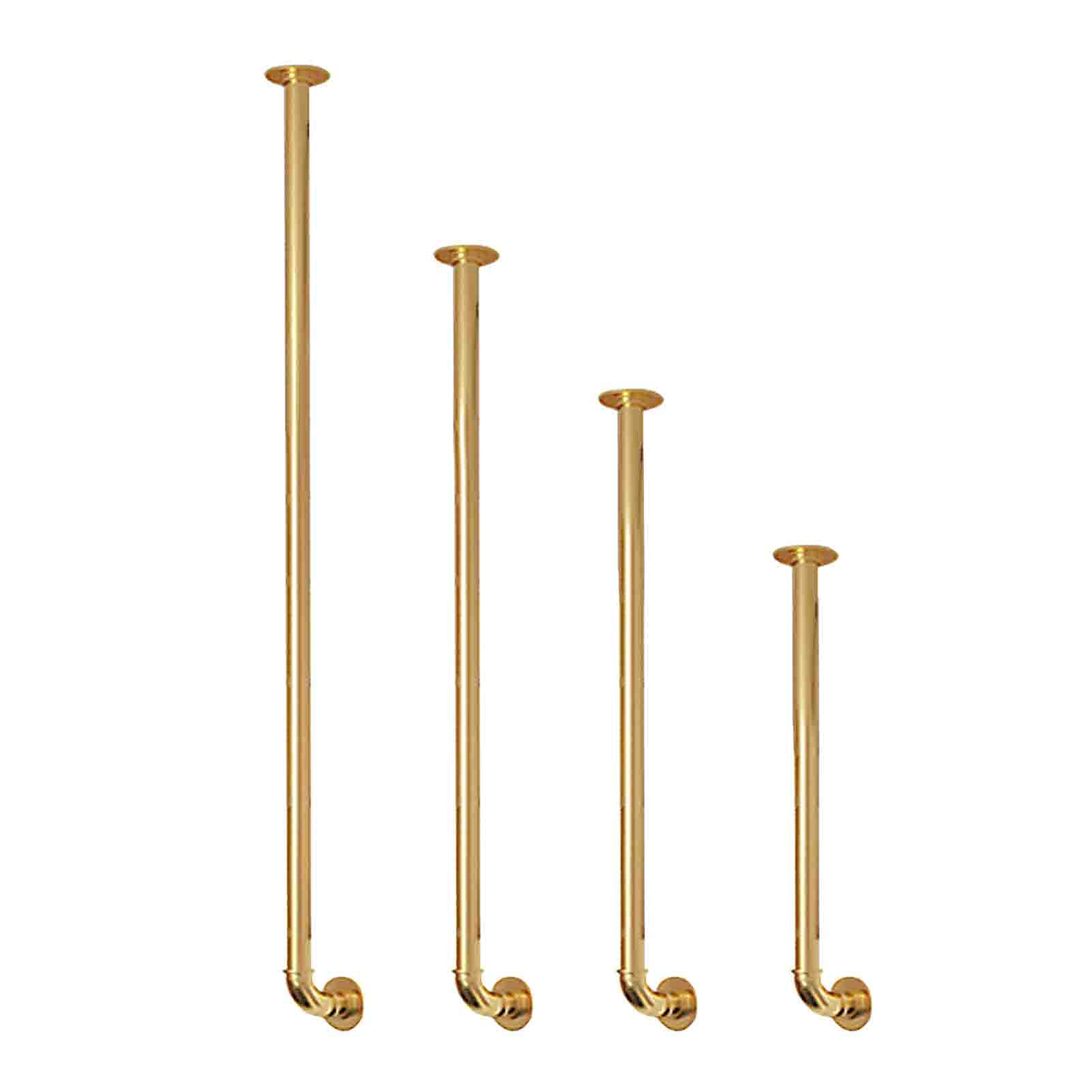 Mains courantes d'escalier dorées pour éviter les chutes dans les marches