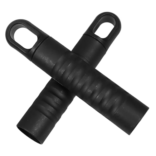 Homoyoyo 2pcs Mop Handle Replacement Grips Non-Slip Broomstick Sleeves with Hanging Easy Installation for Sweeping Pole Clothesline Stick Black