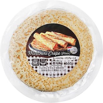 Vandro もっちりクレープ(プレーン) 600g (10枚入) &times;10 袋 (Vandroロゴ付包装)