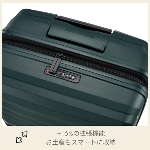 Image of Samsonite Octolite Expandable Neo 75 Cms Small Cabin Polycarbonate Hard Sided 8 Wheel Spinner Luggage /Suitcase /Trolley Bag (Green) (Double Wheel)