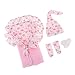 F Fityle Set di Mutande per Coperta in Cotone con Cappello per Abito da Bambola per Neonato da 26-28 Cm