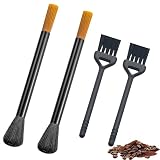 4 PCS Coffee Grinder Cleaning Brush, Espresso Brush Accessories Machine Cleaning Brush for Barista and Home Kitchen