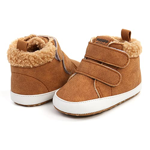 Sofmuo Baby Boys Girls High Top Ankle Pu Leather Sneakers Soft Sole Infant Warm Booties Toddler Fuzzy Winter Shoes thumb #3