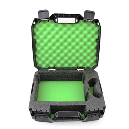 CASEMATIX Travel Case Compatible with Xbox One S - Hard Shell Xbox One S Carrying Case with Protective Foam Compartments for Console, Controller, Power Adapter, Games and More Accessories