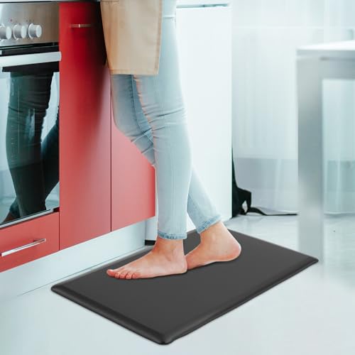QWORK Anti Fatigue Standing Mat 17.3 x 28 Cushioned Standing Mat 1/2 Inch Non-slip Foam Comfort Cushion for Kitchen Bathroom