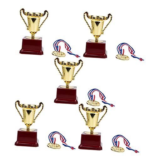 CLISPEED 1 Conjunto Troféu Infantil Medalha Troféus De Futebol Para Crianças Crianças Conjunto De Fu