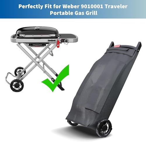 GFTIME Grill Cover for Weber Traveler 9010001, Compatible with Weber 7030 Cargo Protector, Heavy Duty Waterproof 600D Storage Cover - Image 2