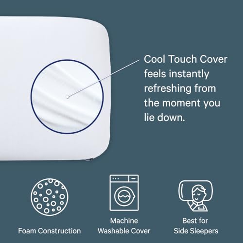 Casper Essential Sleep King Pillow – Cooling Memory Foam, Supportive Comfort for Side Sleepers, Breathable & Pressure-Relieving, Single Pack