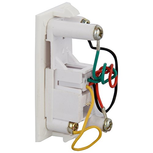 Image of Anchor Rider Telephone RJ 11 Jack Single with Shutter 47611, White