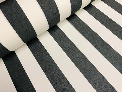 Tissu Dralon haut de gamme 100% acrylique à rayures noires pour ameublement intérieur