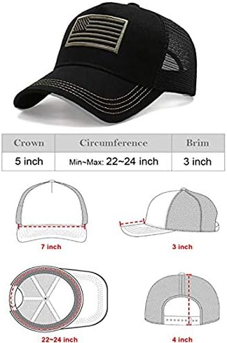 SACERKU American Flag hat,Tactical Embroidered Operator Cap,Baseball Cap for Men and Women