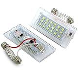 TitanAuto Lot de 2 Ampoules LED pour Plaque d'immatriculation sans Erreur Can (6000K, 12V) - Compatible for BMW E83 X3 2004-2009, E53 X5 2001/2002-2006