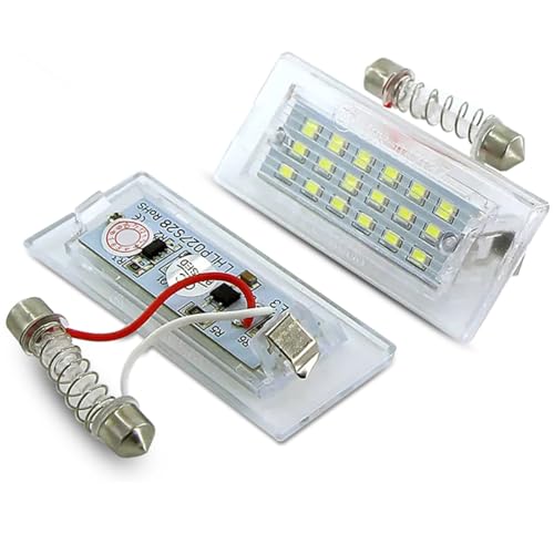 TitanAuto 2 x Luz LED para Matrícula 6000K Sin Error CANBUS, 12V, Compatible for BMW X3 E83 (2004-2009), X5 E53 (2000-2006) - Pack de 2
