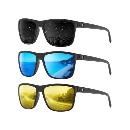 Polarized Sunglasses Men Women, Mens Sunglasses Lightweight UV Sun Glasses for Fishing Driving Golf