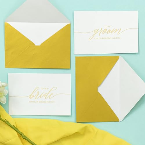 Image of Confetti! Set of 2 Wedding Card to Your Bride and /or Groom on Your (Our) Wedding Day - Love Note to Future Husband or Wife Card Keepsake Love Note Before I Do (Card For Bride & Groom)