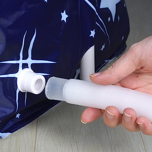 Sinbide 125x55x54cm Badewanne, Tragbare und Faltbare Geeignet für Erwachsene, Große Familien Badewanne für SPA, Movable Wanne mit 2 Ablauflöchern Mit 2.0 verdicktem Rohr