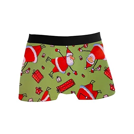 Boxershorts för män kalsonger rolig jultomten presentmonterade underkläder stretch andas 1-pack, En färg, L