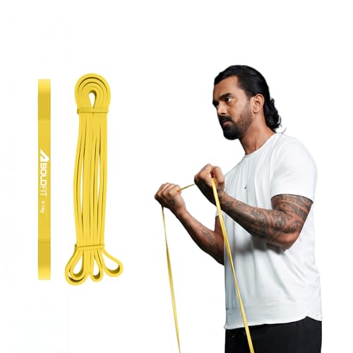 Boldfit Heavy Resistance Band, Yellow, 3-7 Kg - Image 2