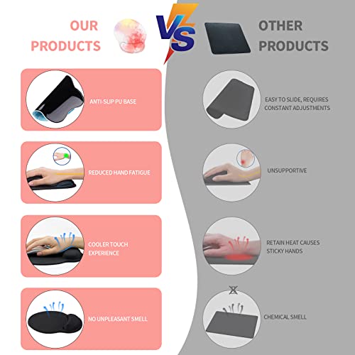 Eulps Mouse Pad Wrist Support, Ergonomic Gel Mouse Pad With Wrist Rest, Comfortable Computer Mouse Pad For Laptop, Pain Relief Mousepad With Non-Slip Pu Base (Colorful Tie-Dye) #TOP2