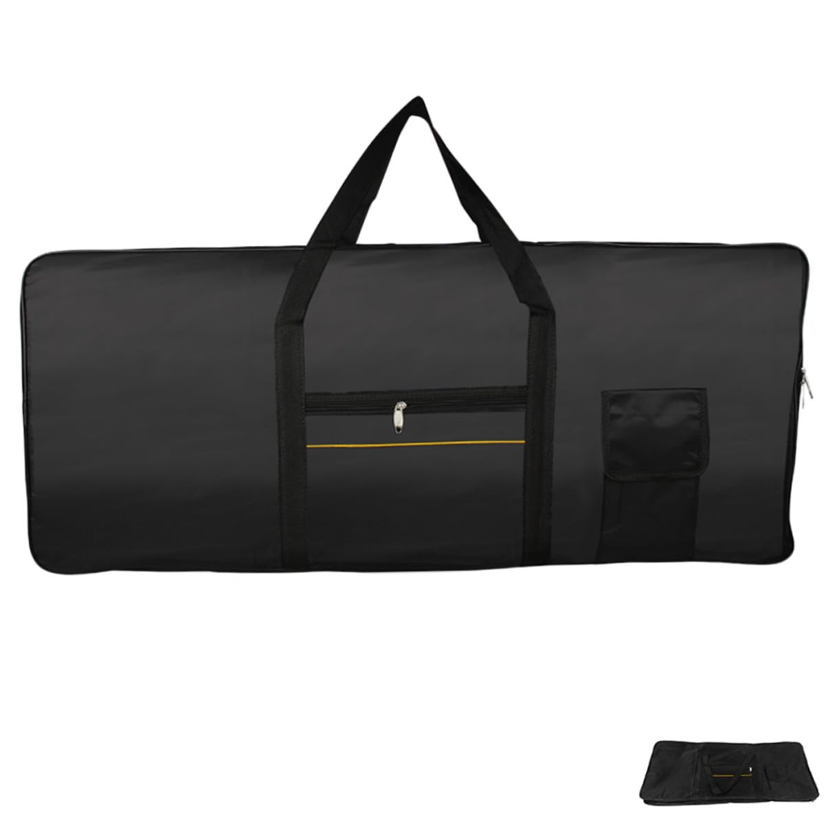 Didiseaon Borsa Regolabile per Tasti e Elettronica Custodia 61 Tastiera Oxford Confortevole Nero Tracolla Design alla Moda per Trasporto