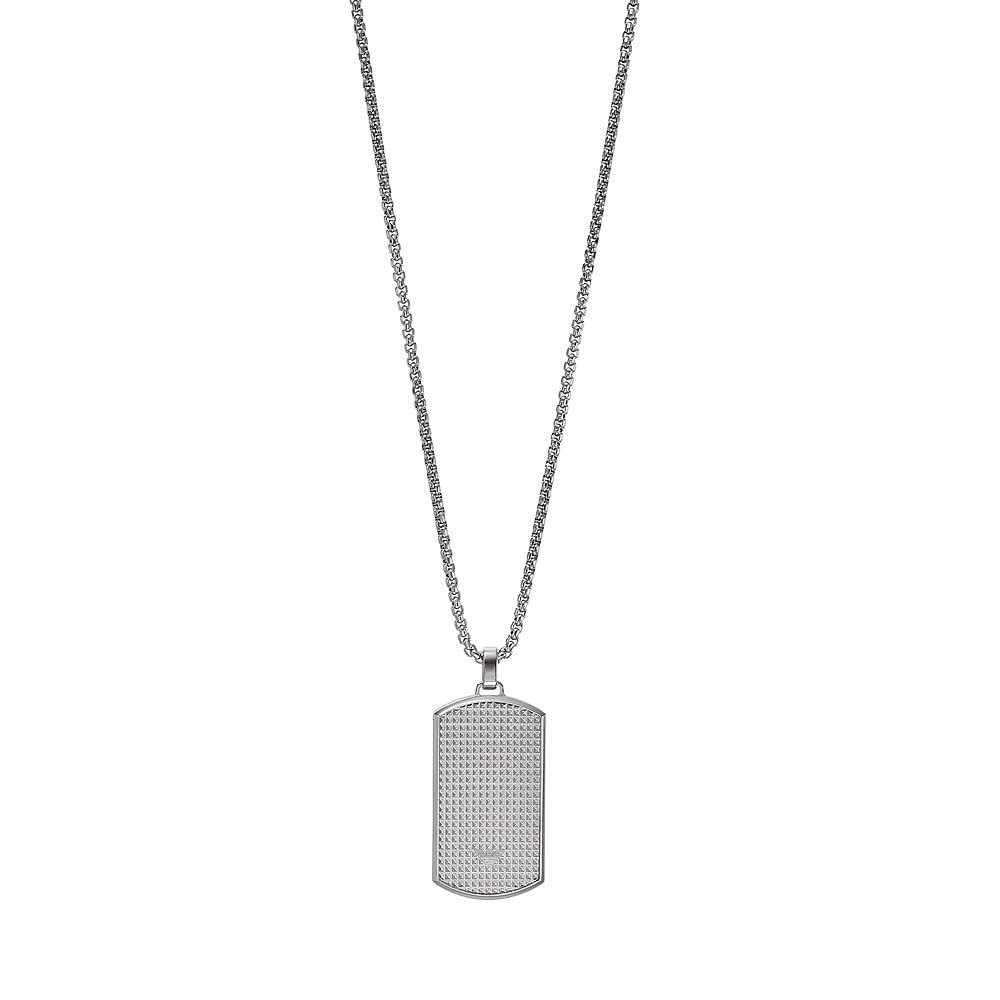 Emporio Armani Collana Per Uomo Key Basics, Lunghezza: 525Mm, Larghezza: 18,5Mm, Altezza: 32,6Mm Collana In Acciaio Inox Argento, EGS2986040-image