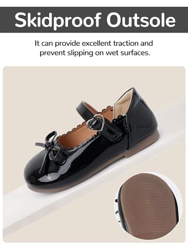 Happy Cherry Mary Jane Dress Shoes Toddler Little Girl Ballet Flats School Uniform Shoes for Wedding Party3