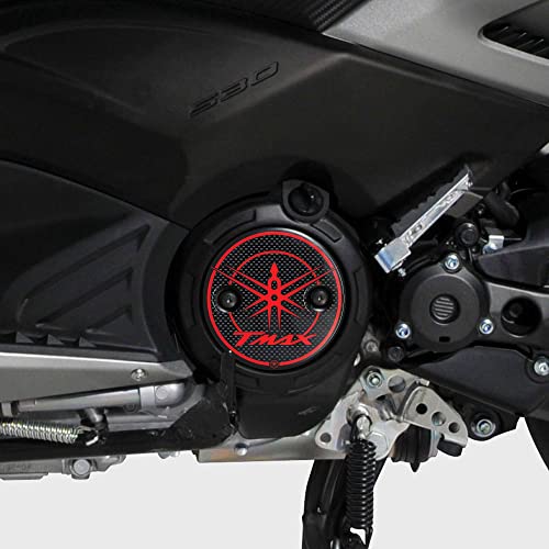 labelbike - Autocollants 3D Moto Scooter Carter Protection et Décoration en Résine Compatible avec Yamaha TMAX 500-530 Depuis 2001 to 2016 - Couleur Rouge...