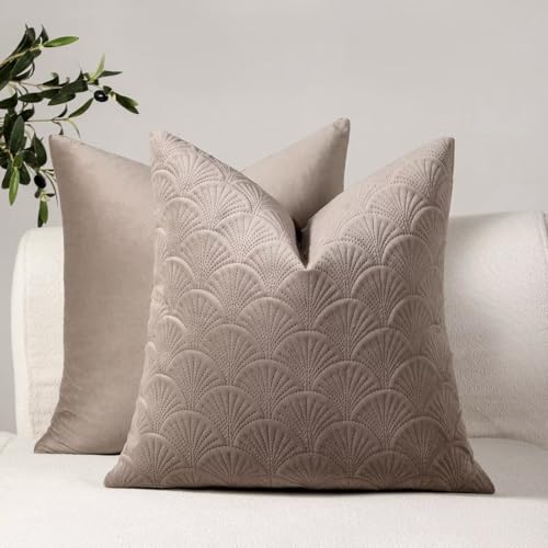 Zosoore Housse Coussin 30x50 cm Kaki Velours hollandais Coussin Gaufrage Rétro Taie Oreiller Decoration, Cushion Covers avec Fermeture éclair pour Salon Chambre Patio Canape Balcon Jardin Decor 1L-34
