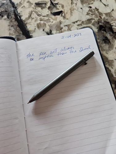 Generic LA018 Dark Grey Titanium Alloy Bolt Action Pen Retractable Gel Pen No Clip Office Pen Compatible thumb #3