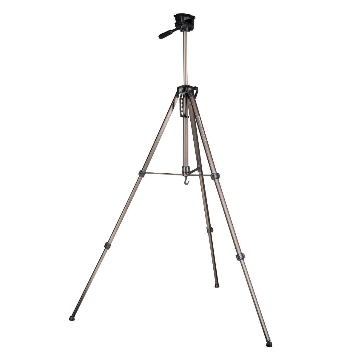 Mantona Basic Travel Pro III - Treppiede grande e leggero in alluminio a tre zampe con piastra a sgancio rapido, altezza 55-146 cm, portata 3 kg, leggero 1,07 kg, bronzo con custodia