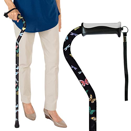 Vive Walking Cane - for Men & Women - Portable, Adjustable Offset Balance