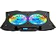 inca INC-606 RGB Gaming Notebook Kühler | Laptop Kühlpad mit 2 Lüftern & 10 RGB Mod | 7-Stufen Höhenverstellung & LCD-Display | Verstellbare Geschwindigkeit | Dual USB | Leise Kühlung für 10-18 Zoll