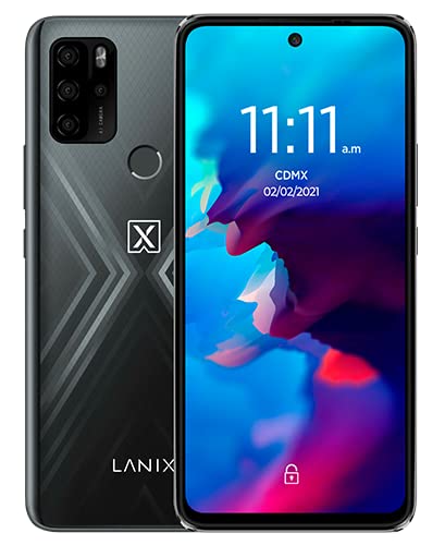 Teléfonos Celulares, Wireless Lanix 10288 Smartphone Alpha 5V 6.6' HD 64GB/4GB Nano Dual Sim Camara 16+5+2+2MP/8MP MediaTek Helio Android 11 Lector de Huella Protector Suave Color Negro