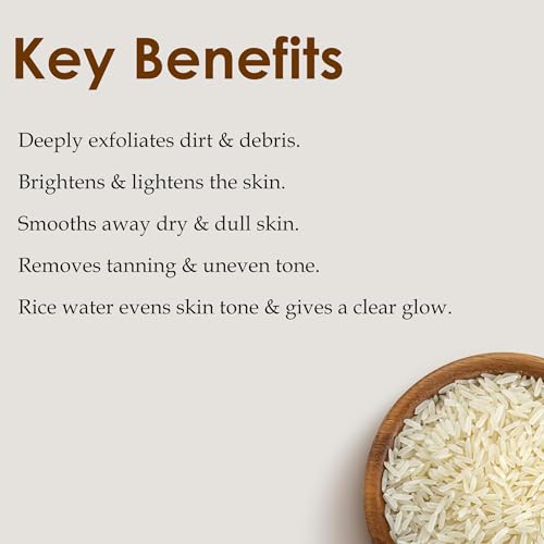 Image of Pink Root Rice Water Scrub For Men & Women Helps in Skin Whitening & Brightening Scrub|Remove Blackheads |Suitable for Daily Skin Care Routine (100g)