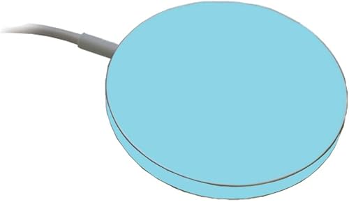 MightySkins Skin compatible con Apple MagSafe Charger, color azul claro, funda protectora, duradera y única, fácil de aplicar, quitar y cambiar de