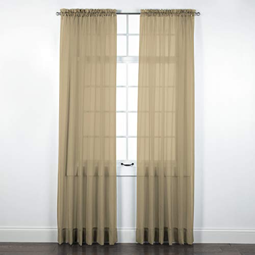 Stylemaster Elegance Sheer Voile, 60" X 95" | Panel, Bisque #TOP1