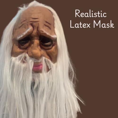 Image of Wanna Party Halloween Mask For Adults- Old Man Adults Realistic Halloween with Lifelike Features for Cosplay and Costume Parties