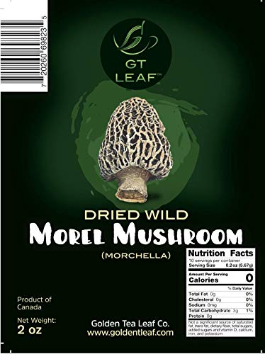 Premium Wild Dried Canadian Morel Mushrooms By Golden Tea Leaf Co - 2 oz. / 57g