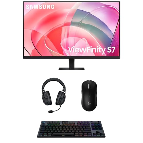 Image of Samsung LS37D700EANXZA 37 inch S70D ViewFinity 4K UHD High Resolution Monitor with PRO-X-2-LIGHTSPEED Headset, G915 Keyboard, and PRO-X-2-SUPERLIGHT Mouse (2025)