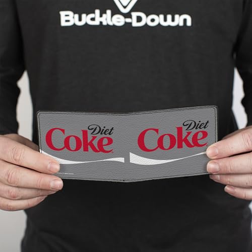 The Coca-Cola Company Wallet, Bifold, Diet Coke Ribbon Logo Gray Black Red White, Vegan Leather4