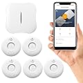 fansitc WiFi Water Leak Detector for Home 5pack, 120dB Adjustable Alarm, Smart Water Sensor Alarm, Wireless Water Leak Alert with App Notification, 5 Sensors & 1 Gateway for Bathroom,Laundry,Kitchen