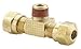Tompkins 1472-06-06-04 D.O.T. Air Brake Fittings, Tube to Pipe Branch Tee, 9/16-24 x BC 9/16-24 x BC x 1/4-18 MP, Brass